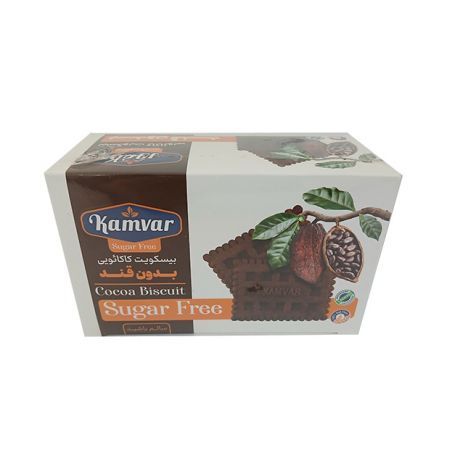 بیسکویت کاکائویی بدون قند کامور 360 گرم