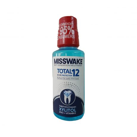 دهانشویه مراقبت روزانه 24 ساعته MISSWAKE TOTAL12 میسویک 400 میلی دهانشویه مراقبت روزانه 24 ساعته MISSWAKE TOTAL12 میسویک 400 میلی