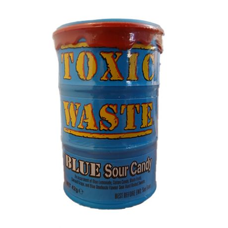 آبنبات ترش بشکه ای TOXIC WASTE آبی 42 گرمی