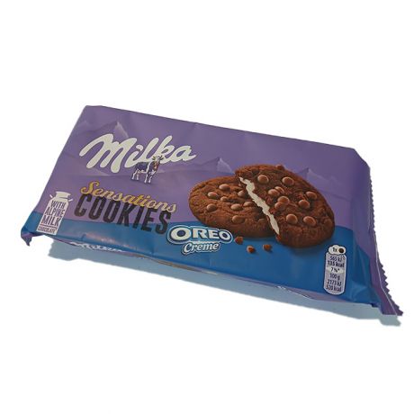 بیسکویت کرمی میلکا milka اوریو مدل SENSATIONS حجم 156 گرم