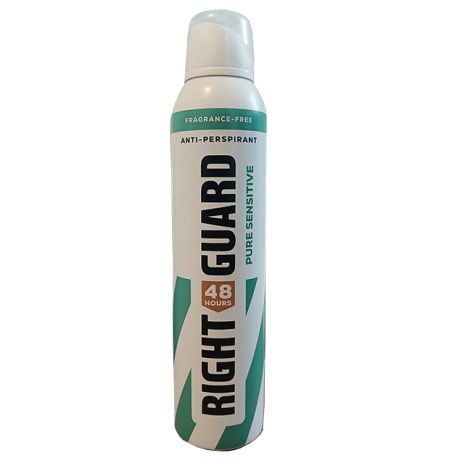 اسپری زنانه RIGHT GUARD رایت گارد 48h مدل PURE SENSITIVE حجم ۲۵۰ میل