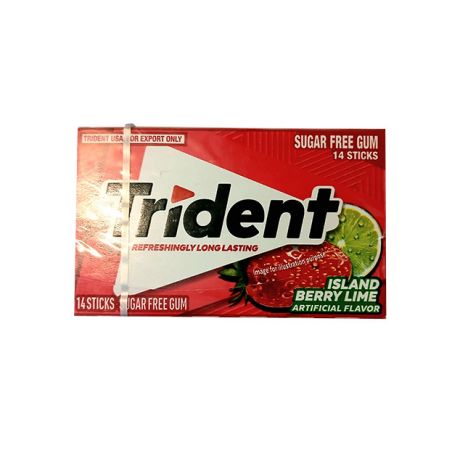 آدامس لیمو توت فرنگی Trident تریدنت بدون شکر 14 عددی