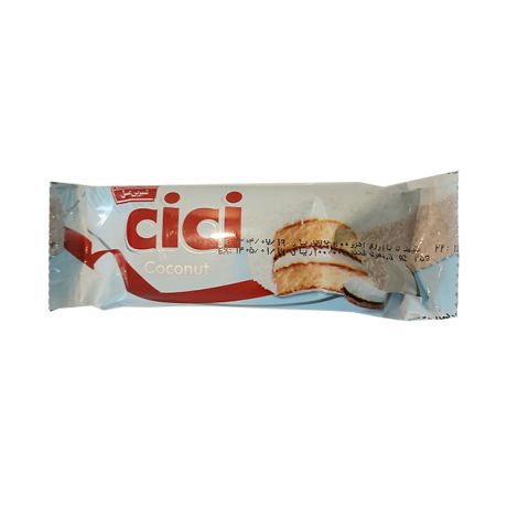 کیک اسفنجی با روکش نارگیلی CiCi سی سی شیرین عسل 45 گرمی