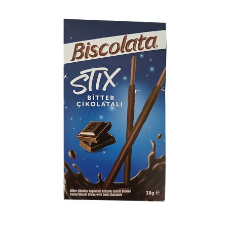 بیسکولاته استیکی با طعم شکلات تلخ STIX استیکز 38 گرمی 