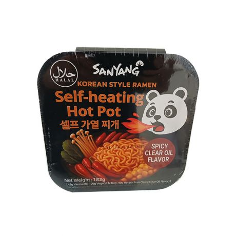 نودل خودجوش سان یانگ SANYANG با طعم فلفل بدون روغن ۱۸۲ گرم