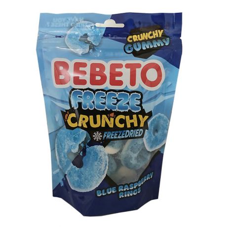 بستنی خشک حلقه ای BEBETO ببتو با طعم تمشک آبی 35 گرمی
