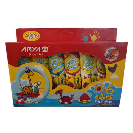 رنگ انگشتی تیوپی آریا حاوی 6 رنگ کد 7015