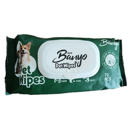 دستمال مرطوب مخصوص حیوانات Banyo بانیو 72 عددی