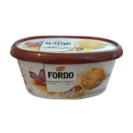 بستنی فوردو زعفرانی با پسته و خامه کاله 650 گرم