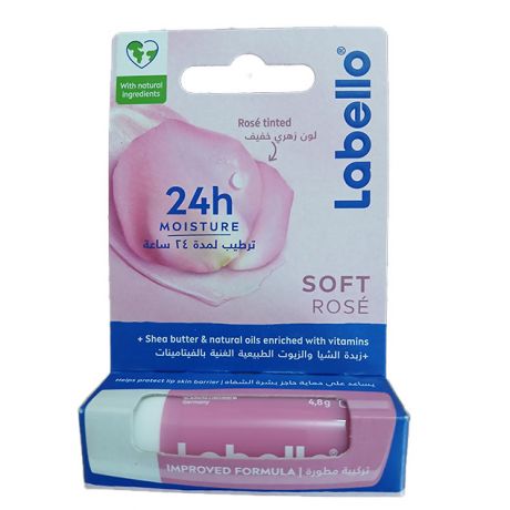 بالم لب Labello SOFT ROSE لیبللو 4.8 گرمی