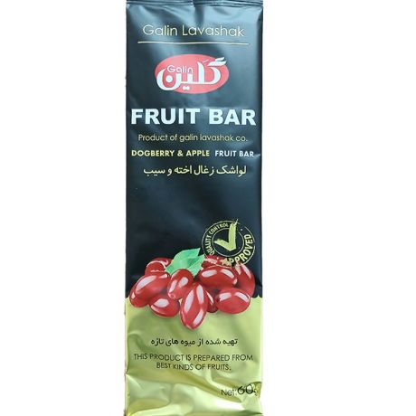 لواشک زغال اخته و سیب گلین 60 گرمی