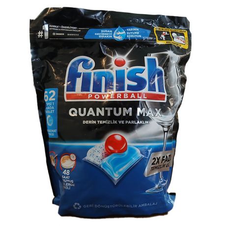قرص ماشین ظرفشویی finish QUANTUM MAX فینیش 62 عددی
