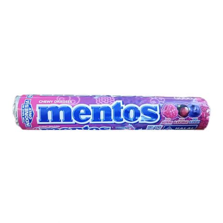آبنبات منتوس mentos مدل میکس بری BERRY حجم 29.7 گرم