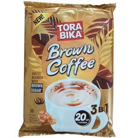 قهوه همراه با شکر قهوه ای TORA BIKAتورابیکا 20 ساشه