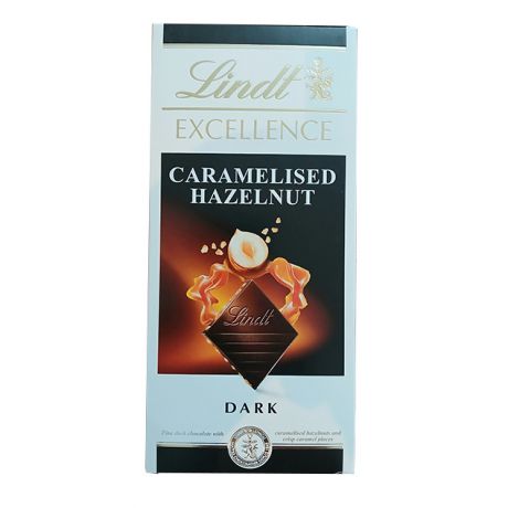 شکلات تلخ فندق کاراملی Lindt Excellence لینت 100 گرمی