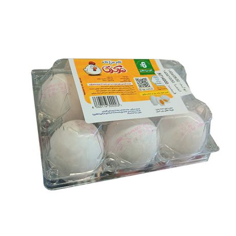 تخم مرغ مرکزی بسته 6 عددی