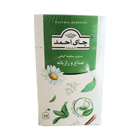 دمنوش مخلوط نعناع و رازیانه چای احمد 20 ساشه