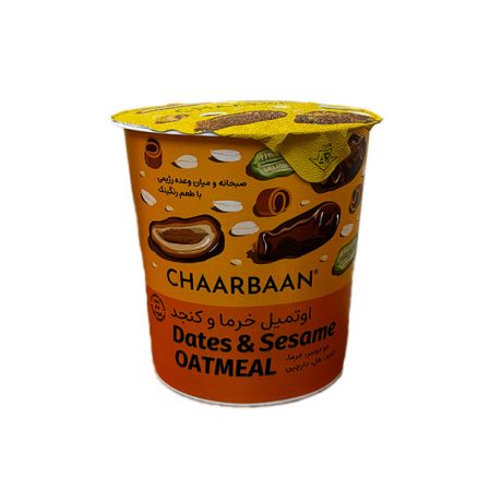 اوتمیل لیوانی خرما و کنجد چاربان 55 گرمی