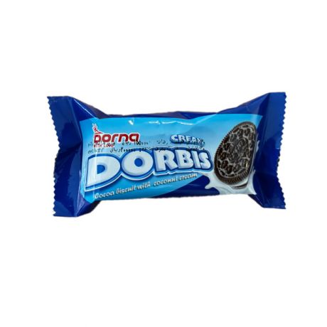 بیسکویت کاکائویی با کرم نارگیلی دربیس درنا 50 گرمی