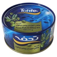 کنسرو ماهی تون در روغن زیتون تحفه 180 گرمی