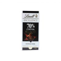 شکلات تخته‌ای تلخ lindt لینت 70 درصد مدل INTENSE DARK مقدار 100 گرم
