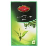 چای سبز کیسه ای با طعم نعناع گلستان بسته 25 عددی