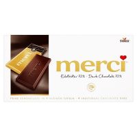 شکلات تلخ 72 درصد مرسی merci حجم 100 گرم