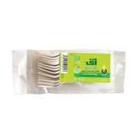 چنگال یکبار مصرف گیاهی آنی بسته 12 عددی