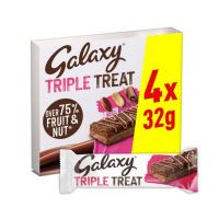 شکلات پروتئین بار رژیمی گلکسیGalaxy مدل Triple Treat بسته ۴ عددی
