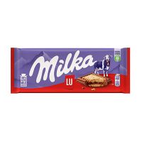 شکلات شیری milka میلکا مدل بیسکویتی LU حجم 87 گرم
