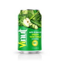 نوشیدنی قوطی آبمیوه Vinut مدل Green Vegetable حجم 330 میلی لیتر