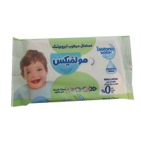 دستمال مرطوب ایزوتونیک حس طراوت مولفیکس 20 عددی