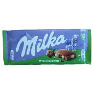 شکلات تخته ای فندقی کامل milka میلکا 95 گرم