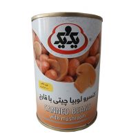 کنسرو لوبیا چیتی با قارچ یک و یک 410 گرم