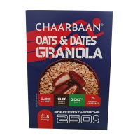 گرانولا ورزشی جو دوسر و خرما چاربان 250 گرم
