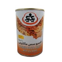 کنسرو سس ماکارونی با سویا یک و یک 410 گرم
