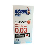 کاندوم کلاسیک هلو 0.03 KODEX کدکس 10 عددی